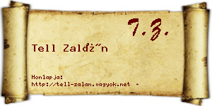 Tell Zalán névjegykártya