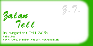 zalan tell business card